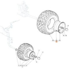 ROUE ARRIÈRE COMPL. ORIGINALE EMAK G382680067E0