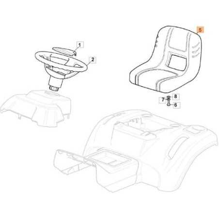 ORIGINAL EMAK SEAT G125722488E0R | NewgardenParts.com