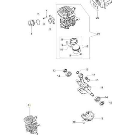 SHORT BLOCK ORIGINAL EMAK 50232020AR | NewgardenParts.com