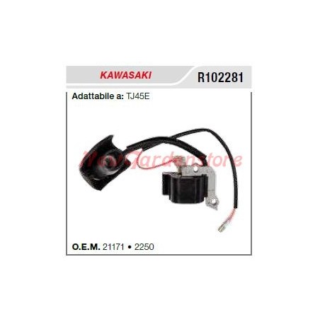 Bobina di accensione KAWASAKI tagliasiepe decespugliatore motore TJ45 E R102281 | NewgardenParts.com