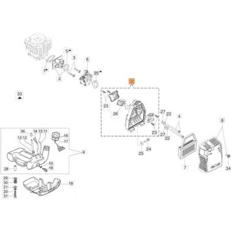 AIR FILTER SUPPORT COMPL. GR 2011 W/STARTER ORIGINAL EMAK 61332050R | NewgardenParts.com