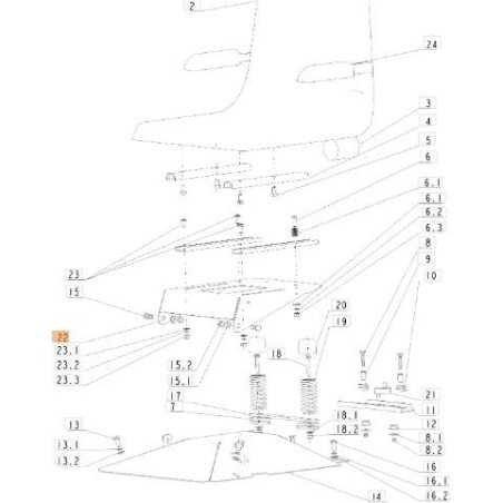 SUPPORT DE SIÈGE D'ORIGINE EMAK SGS532018472433 | NewgardenParts.com