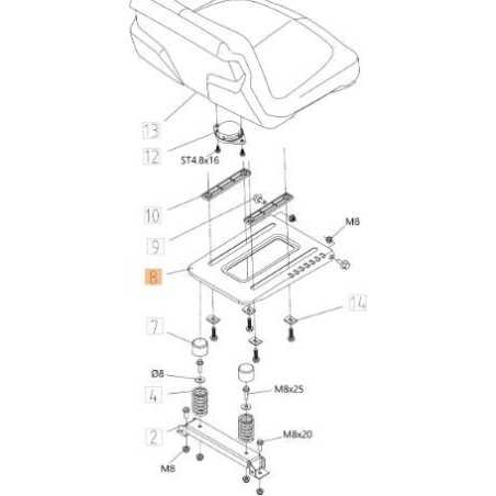 ORIGINAL SEAT SUPPORT EMAK TS000288R | NewgardenParts.com