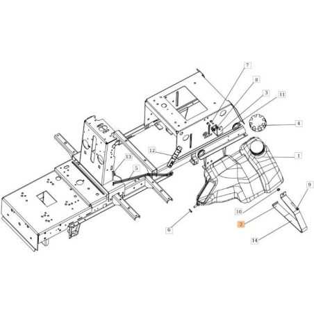 ORIGINAL TANK SUPPORT EMAK SGS532013422073R | NewgardenParts.com