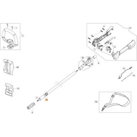 SCHLAUCH D.24X900 MIT BUCHSEN (4) UND ORIGINAL PVC EMAK 61370330R | NewgardenParts.com