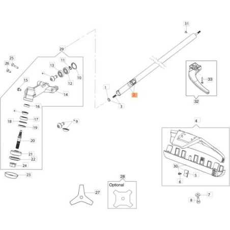 PIPE D.26X747 W/BUSHINGS (3) ORIGINAL EMAK 61282075R | NewgardenParts.com