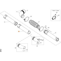 TUBE DE SOUFFLAGE AVEC RACCORDS FINAUX ORIGINAL EMAK CFI2413600
