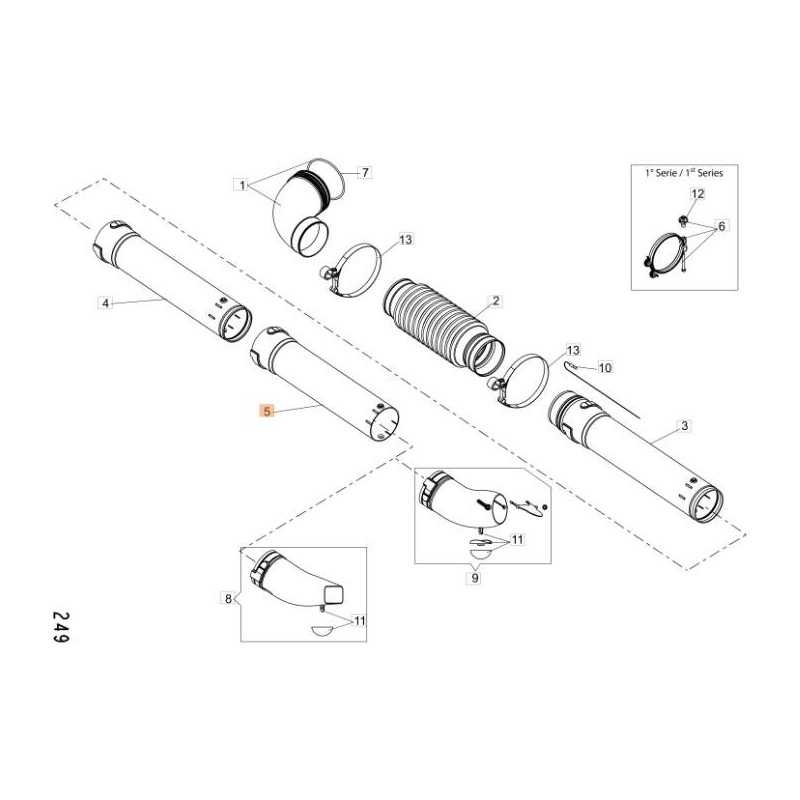 TUBO SOPLADOR CON ACOPLAMIENTOS FINALES ORIGINAL EMAK CFI2413600