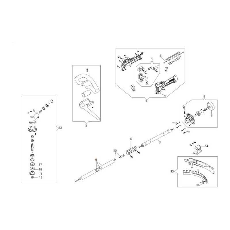 TRANSMISSION TUBE D.26 W/6 BUSHINGS FOR BP (BACKPACK) ORIGINAL EMAK BF000005R