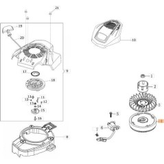 VOLANT MOTEUR ORIGINAL EMAK L66151605 | NewgardenParts.com