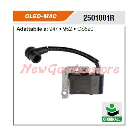 Bobina di accensione OLEOMAC motosega 947 952 GS520 2501001R | NewgardenParts.com