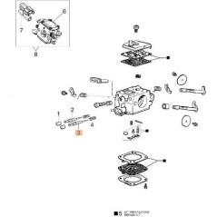 TORNILLO DE AJUSTE MÍNIMO 102-3856 CARBURADOR ORIGINAL EMAK 2318984 | NewgardenParts.com