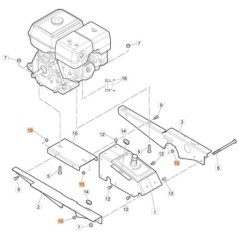 TUERCA HEXAGONAL M 8 ZIGR. BRIDA. DIN 6923 ZNB (C:10PZ) ORIGINAL EMAK 3933032R | NewgardenParts.com