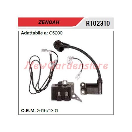 Bobina di accensione ZENOAH motosega G6200 R102310 | NewgardenParts.com