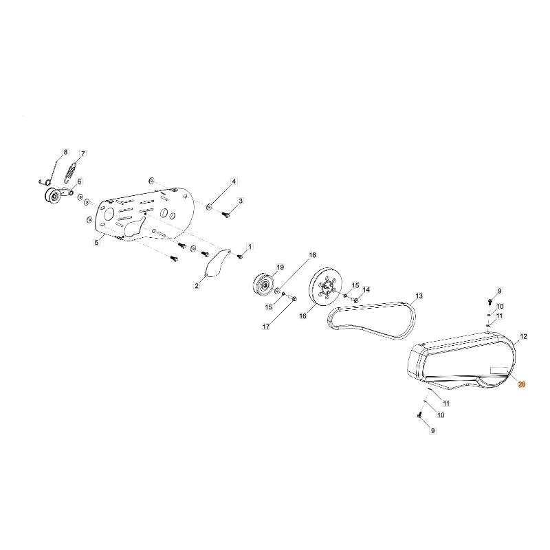 RIEMENABDECKPLATTE OM RC 350 ORIGINAL EMAK L66152856