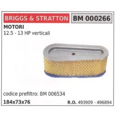 BRIGGS&STRATTON filtre à air tondeuse 12.5 13HP verticale