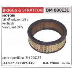 Filtro aria BRIGGS&STRATTON rasaerba tosaerba tagliaerba 16HP verticali 394018 | NewgardenParts.com