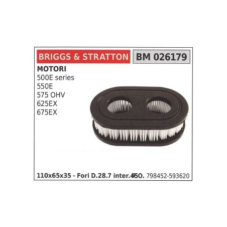 Filtro aria BRIGGS&STRATTON rasaerba tosaerba tagliaerba 500e SERIES | NewgardenParts.com