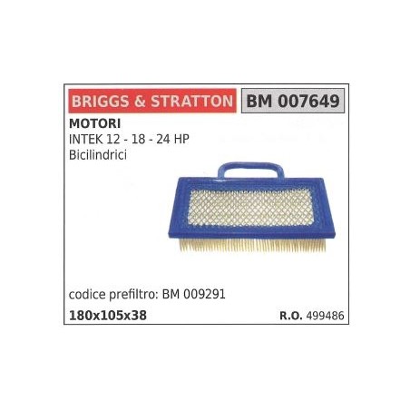 Filtro aria BRIGGS&STRATTON rasaerba tosaerba tagliaerba intek 12 18 24hp | NewgardenParts.com