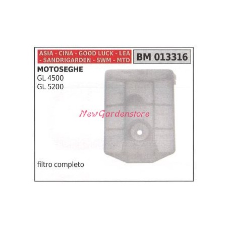 Filtro aria CINA motore motosega GL 4500 5200 013316 AMA BG 45 57502 | NewgardenParts.com