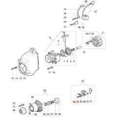 SPRING FOR CLUTCH (C:2) D.1.9 D.E.11 SP.6.5. RIGHT TRAZ. ORIGINAL EMAK 61030190R | NewgardenParts.com