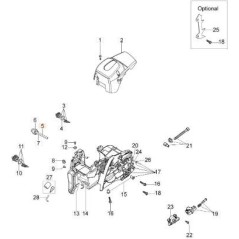 Tuyau Tygon D.2,2 x 4,2 x 300 mm (45°) pour purge d'air et réservoir. Produit d'origine EMAK 50240256R.
