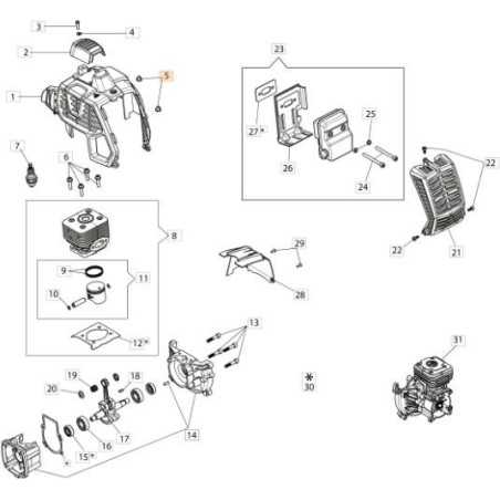 BUSHING D.5.2XD.11X5.3 FOR AIR FILTER SUPPORT (C:2PCS) ORIGINAL EMAK 61450060R | NewgardenParts.com