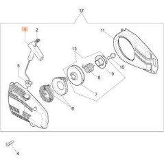 ORIGINAL STARTER HANDLE EMAK 50160031 | NewgardenParts.com