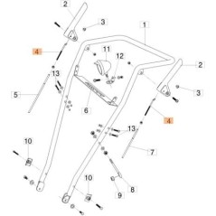 VARILLA DE CONEXIÓN DE PALANCA EMAK ORIGINAL ZM000067 | NewgardenParts.com