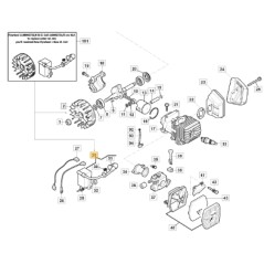 Bobina elettronica motosega modelli 2525 A2500 ORIGINALE STIGA 118805204/0 | NewgardenParts.com