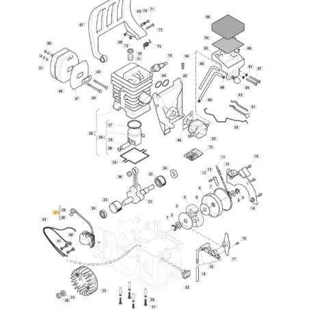 Electronic chainsaw coil models P36 SP36 SP43 ORIGINAL STIGA 118800692/0 | NewgardenParts.com