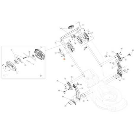 ZÜNDHEBELHALBSCHALE RECHTS EXT. INF. 56V ORIGINAL EMAK 54350128R | NewgardenParts.com
