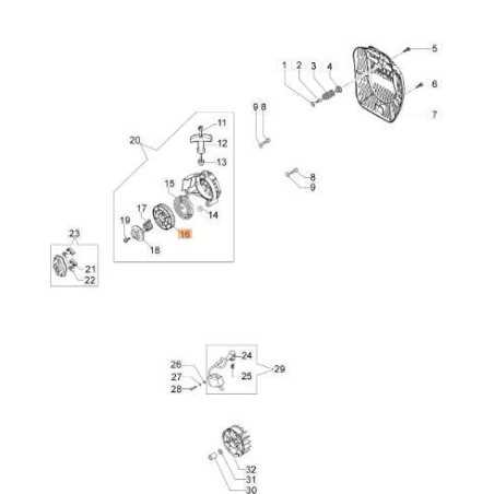 ORIGINAL STARTER PULLEY EMAK 61240025R | NewgardenParts.com