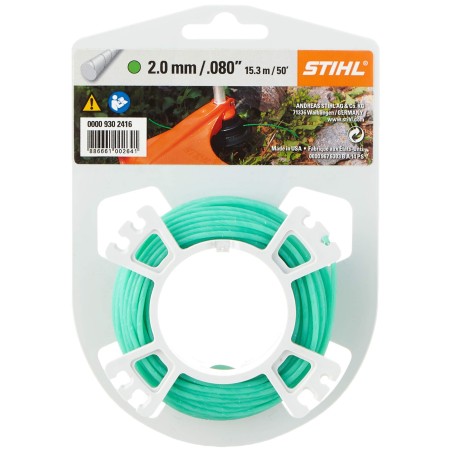 Bobina filo tondo silenziato colore verde STIHL diametro 2.0 mm decespugliatore | NewgardenParts.com