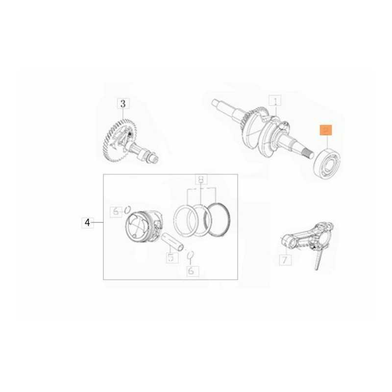 BALL BEARING 20X47X14 6204 ORIGINAL EMAK L66151806