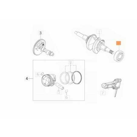 ROULEMENT À BILLES 20X47X14 6204 ORIGINAL EMAK L66151806 | NewgardenParts.com