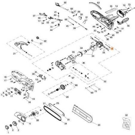 Brush for electric chainsaw GS180E GS200E ORIGINAL OLEOMAC YT000018 | NewgardenParts.com
