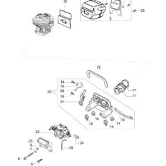 SPRING FOR STARTER/STOP LEVER (STAINLESS STEEL) ORIGINAL EMAK 50200031R | NewgardenParts.com