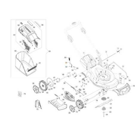 WHEEL LIFT LEVER FOR HIGH WHEELS LR 48/53 56V ORIGINAL EMAK 54350083R | NewgardenParts.com