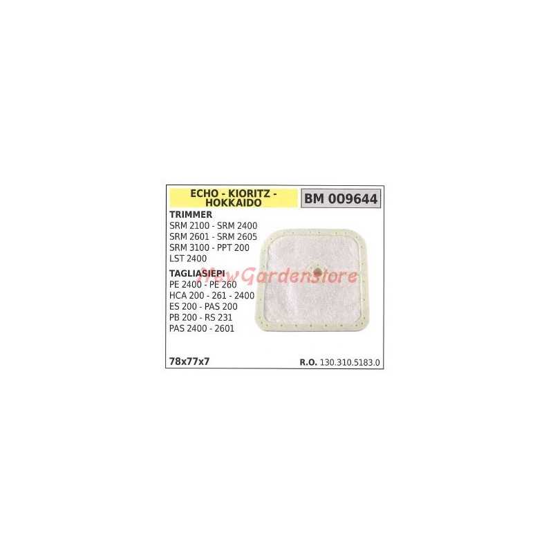 Filtro de aire recortadora ECHO SRM 2100 2400 2601 2605 3100 009644