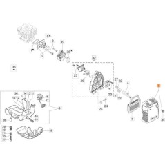 KIT COUVERCLE DE FILTRE À AIR GR AVEC VIS D'ORIGINE EMAK 61330249