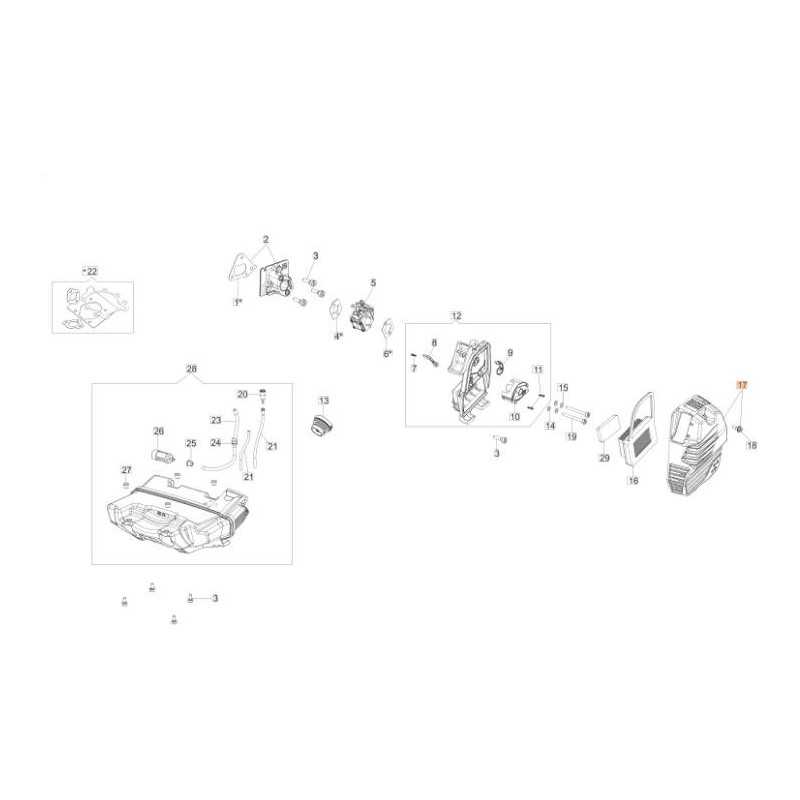 KIT COUVERCLE DE FILTRE À AIR AVEC VIS D'ORIGINE EMAK 61530183