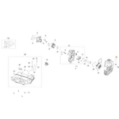 AIR FILTER COVER KIT WITH ORIGINAL SCREW EMAK 61530183 | NewgardenParts.com