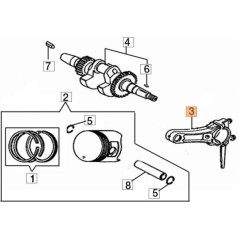 ORIGINAL CONNECTING ROD EMAK L66150281 | NewgardenParts.com