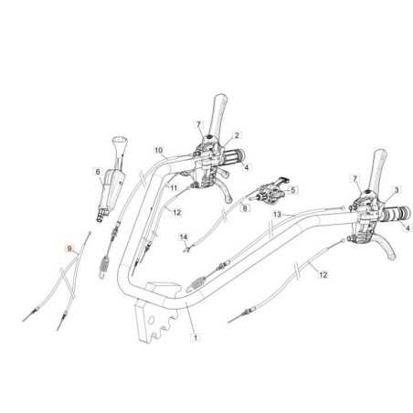 TRANSMISSION CABLE COMPLETE DOUBLE WHEEL RELEASE L.1850 ORIGINAL EMAK 68270101R | NewgardenParts.com