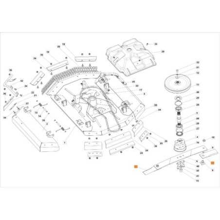 SEITENAUSPUFF-KIT (BLADE + DEFLECTOR) ORIGINAL EMAK SGS532986019003R | NewgardenParts.com