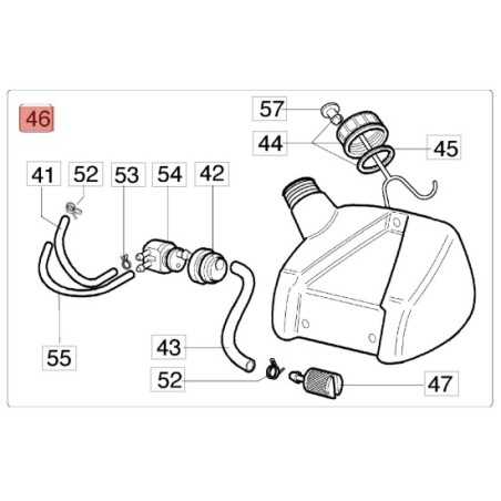 Brush cutter tank 8200 8220 8260 ORIGINAL EFCO 4162329AR | NewgardenParts.com