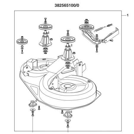 Original Stiga NJ92 lawn tractor assembled cutting deck without blades | NewgardenParts.com