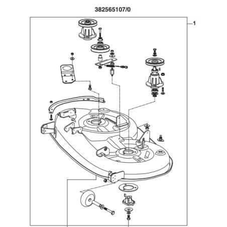 Plataforma de corte ensamblada para tractor cortacésped ORIGINAL STIGA SD108 sin cuchillas | NewgardenParts.com