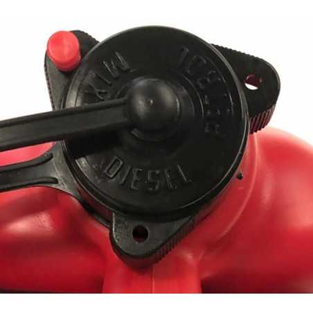 Bidón de combustible de plástico AMA de 10 l con pico flexible